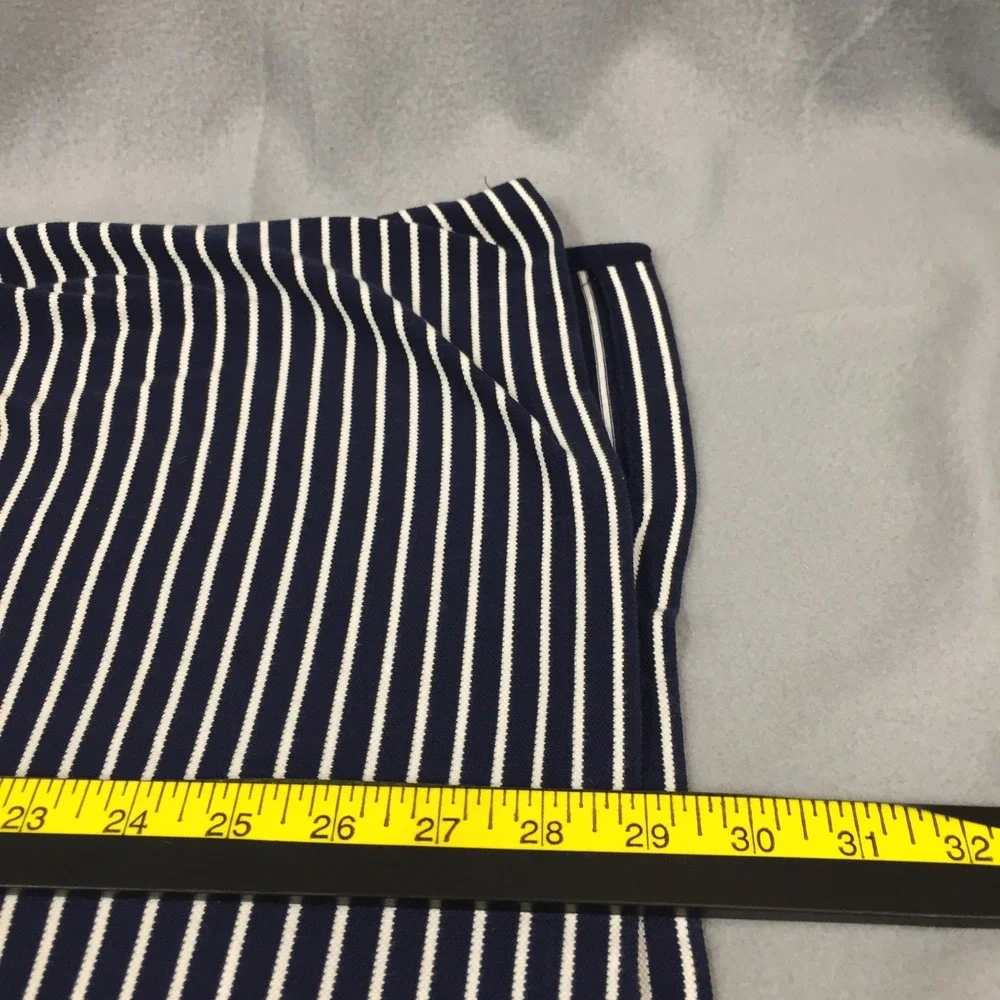Polo Ralph Lauren Mens Large Pima Cotton Striped Polo Shirt Navy White Logo